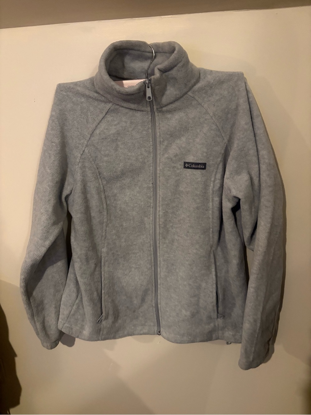 Columbia Light Gray Full-Zip Fleece Jacket